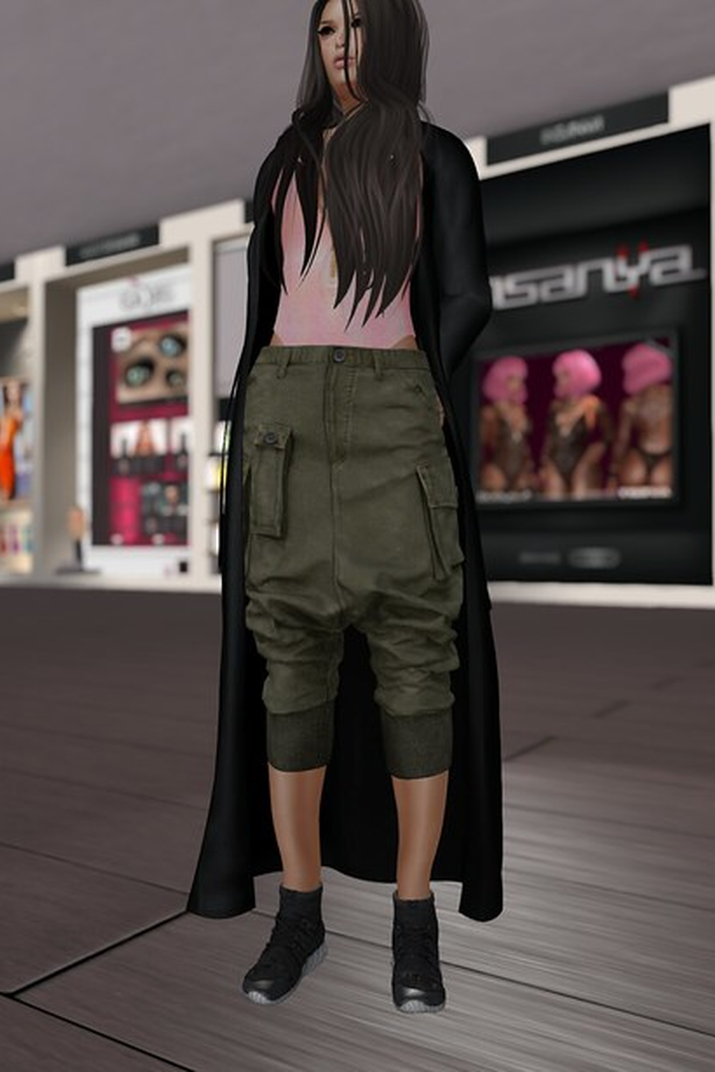 Cargo Wide-Leg Trousers
